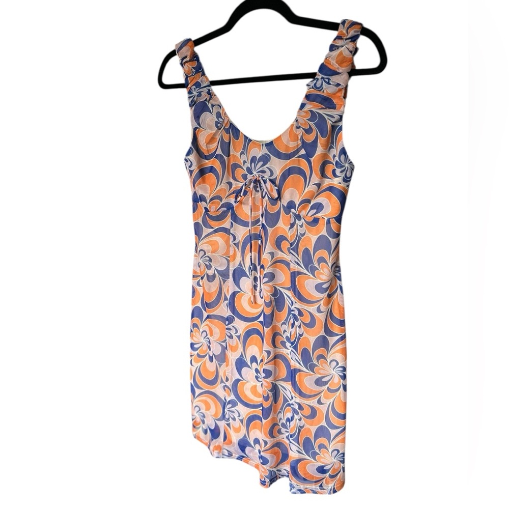 ASOS / Urban Threads mesh mini dress in swirl print
